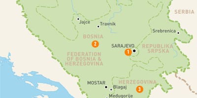 ನಕ್ಷೆ sarajevo ಬೋಸ್ನಿಯಾ